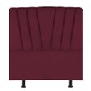 Ver imagem 2 de Cabeceira Solteiro Cama Box Estofada 90 Cm Emma Suede:bordô
