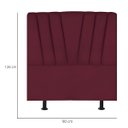 Ver imagem 3 de Cabeceira Solteiro Cama Box Estofada 90 Cm Emma Suede:bordô