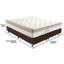 Ver imagem 3 de Cama Box e Colchão King Best Molas Ensacadas King 193x203x33 Anjos: Marrom