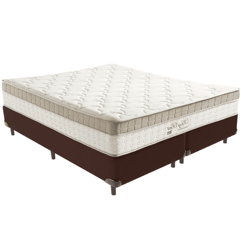Cama Box e Colchão King Best Molas Ensacadas King 193x203x33 Anjos: Marrom