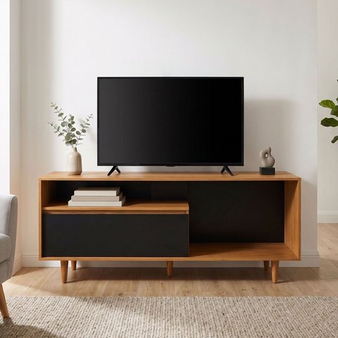 Rack para TV até 60 Polegadas Vero 100% MDF 1 Porta Pés Palito