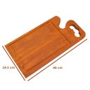 Ver imagem 2 de Tábua Para Churrasco com Cabo 48cmx24cm Garapeira
