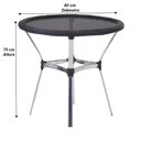 Ver imagem 5 de 6 Cadeiras Vênus Alumínio e Mesa com Tampo Tramado para Jardim Piscina e Área Trama Original