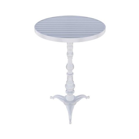 Mesa Bistrô Alta Veroninha com Tampo Alumínio Branco 106cm