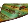 Placa Decorativa Coração Frases Família (30x27) com Ganchos - 3