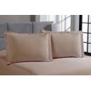 Ver imagem 1 de Kit 2 Fronhas Porta Travesseiro 50x70 Piquet Liso Bege