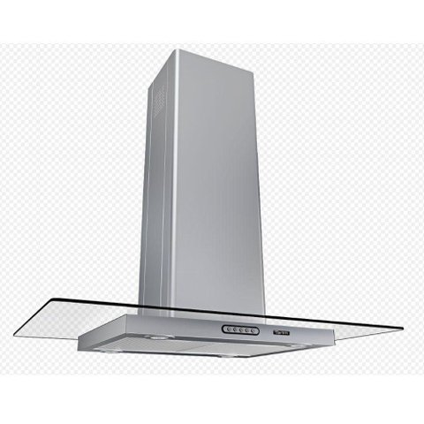 Coifa Terim Ilha Vidro Reto Inox 75 Cm Inox 220v