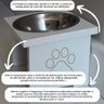 Comedouro Pet Cachorro Elevado Mdf Simple - Inox - 4