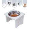 Comedouro Pet Cachorro Elevado Mdf Simple - Inox - 2