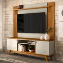 Ver imagem 2 de Painel Tv 55 Pol Lana e Rack 180cm Color Nature/off Flex L06 - Mpozenato