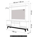 Ver imagem 4 de Painel Tv 55 Pol Lana e Rack 180cm Color Nature/off Flex L06 - Mpozenato