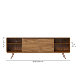 Rack para Tv Ate 70 Polegadas Omega com 2 Portas Jatoba Colibri Moveis - 8