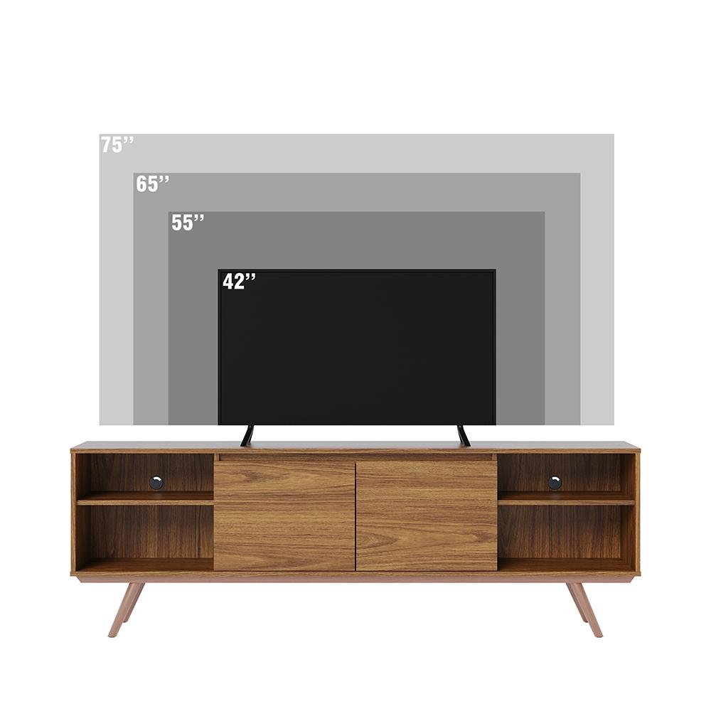 Rack para Tv Ate 70 Polegadas Omega com 2 Portas Jatoba Colibri Moveis - 6