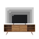 Ver imagem 4 de Rack para Tv Ate 70 Polegadas Omega com 2 Portas Jatoba Colibri Moveis