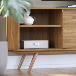 Rack para Tv Ate 70 Polegadas Omega com 2 Portas Jatoba Colibri Moveis - 2