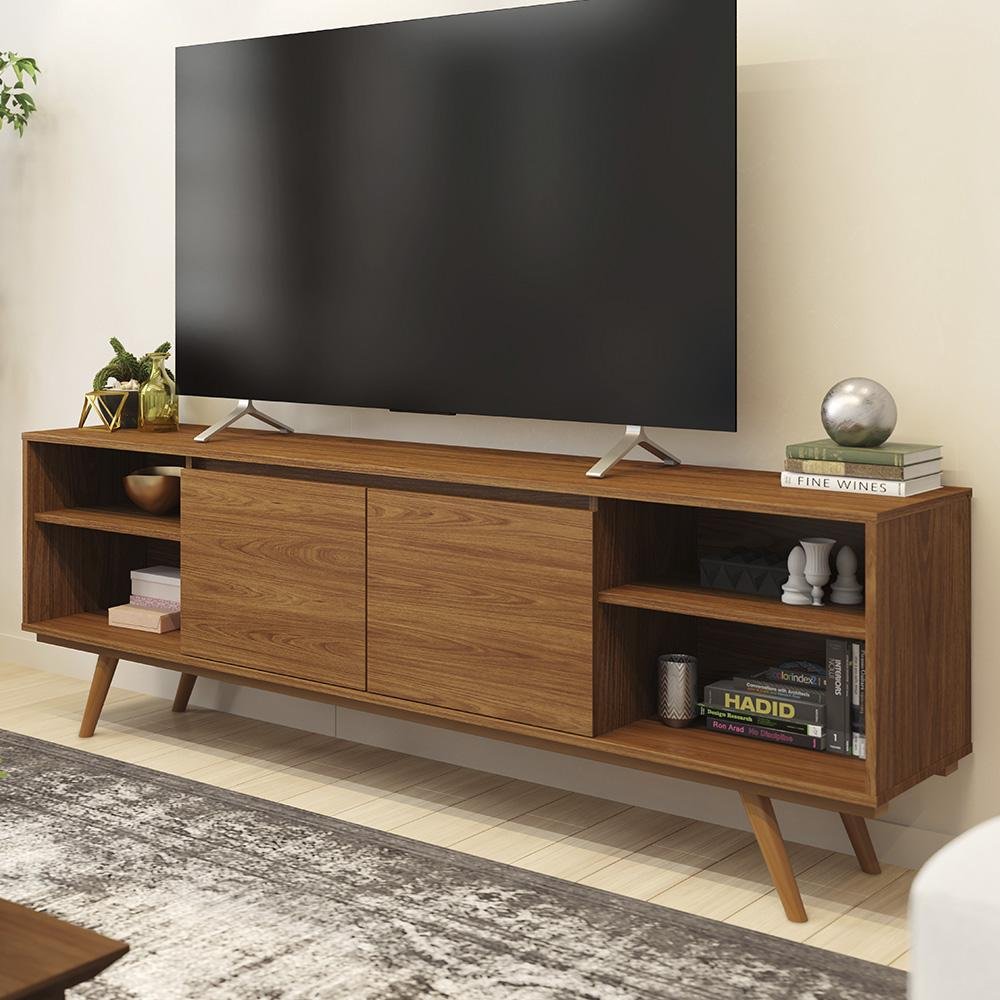 Rack para Tv Ate 70 Polegadas Omega com 2 Portas Jatoba Colibri Moveis - 1