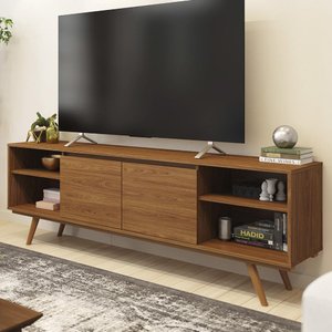 Rack para Tv Ate 70 Polegadas Omega com 2 Portas Jatoba Colibri Moveis