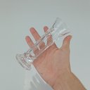 Ver imagem 3 de Vaso Decorativo de Vidro Transparente 15x5x5cm Enfeite Sala Mesa Estante Flores