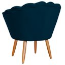 Ver imagem 2 de Kit 2 Poltronas Decorativa para Sala de Estar Charm Suede Azul Marinho - Montanaris Decor MD MONTANA
