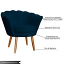 Ver imagem 5 de Kit 2 Poltronas Decorativa para Sala de Estar Charm Suede Azul Marinho - Montanaris Decor MD MONTANA