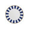Conjunto com 6 Pratos de Sobremesa Stripe Azul Ø21cm Alleanza Cerâmica - 1