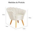 Ver imagem 5 de Poltrona Decorativa Pétala para Sala Veludo Cores - S.a Móveis Estopar Poltrona Pétala Corino Bege