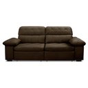 Ver imagem 3 de Sofa Retratil Reclinavel 2 Lugares 2,70m Crystal Veludo Marrom Lansofbr