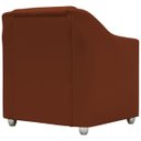 Ver imagem 4 de Kit Namoradeira + 4 Poltronas Decorativas para Sala Mila Suede Cores Pé de Plastico Cromado