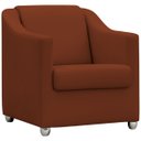 Ver imagem 2 de Kit Namoradeira + 4 Poltronas Decorativas para Sala Mila Suede Cores Pé de Plastico Cromado