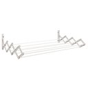 Ver imagem 1 de Varal Sanfonado de Parede Retrátil Suspenso 80 cm para Roupas Lavanderia Apartamento em Aço