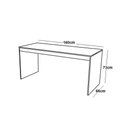 Ver imagem 2 de Mesa de Escritório 160x67 com Engrosso Cor:carvalho Smoked com Grafite