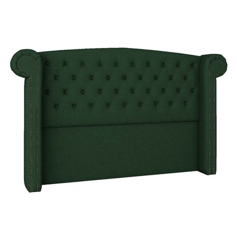 Cabeceira Queen Lyon P04 160 cm Suede - ADJ Decor - Verde TCA 947