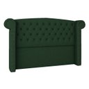 Ver imagem 1 de Cabeceira Queen Lyon P04 160 cm Suede - ADJ Decor - Verde TCA 947