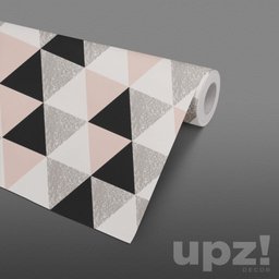 Papel de Parede TRIÂNGULO ROSA E CINZA - MAGNÓLIA - 6