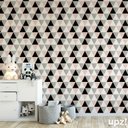 Ver imagem 3 de Papel de Parede Triângulo Rosa e Cinza - Magnólia
