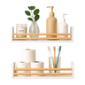 Conjunto com 2 Prateleiras de Mdf Branca Decorativas – 40x10 Cm - 2