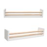 Conjunto com 2 Prateleiras de Mdf Branca Decorativas – 40x10 Cm - 4