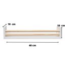 Ver imagem 4 de Conjunto com 2 Prateleiras de Mdf Branca Decorativas – 40x10 Cm