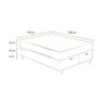 Cama Box Baú Casal 138 Bipartido Tecido Sintético Branco com Colchão Little Angel - Bello Box - Mola - 4