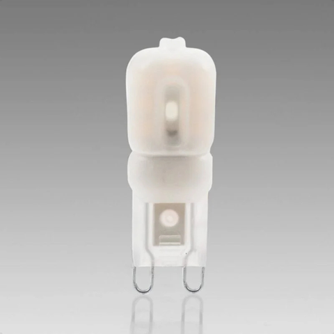 Kit 8 Lâmpadas Led Taschibra G9 Bipino 2,5w Leitosa 2700k 110v