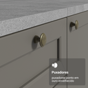 Ver imagem 7 de Buffet Aparador com Adega 100cm 2 Portas Branco/Cinza Vik Madesa 16