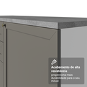 Ver imagem 6 de Buffet Aparador com Adega 100cm 2 Portas Branco/Cinza Vik Madesa 16