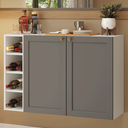 Ver imagem 1 de Buffet Aparador com Adega 100cm 2 Portas Branco/Cinza Vik Madesa 16