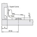 Ver imagem 6 de 4pçs Dobradiças Super Curva Caneco Porta Armário Móveis 35mm