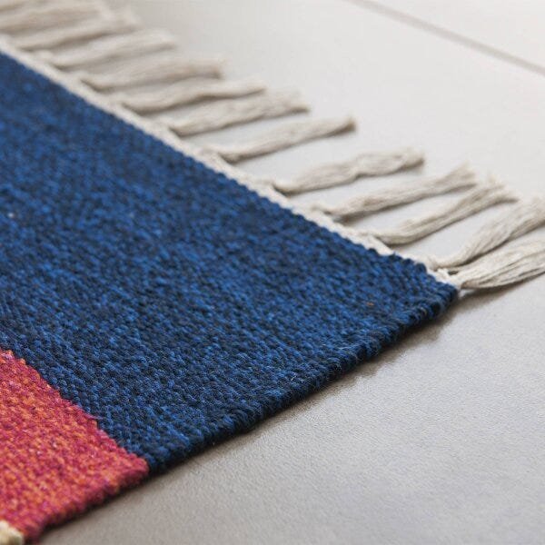 Tapete Indiano Retangular Algodão D1 Kilim Niazitex 100cm x 140cm - 3
