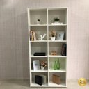 Ver imagem 1 de Estante Livreiro Porto Alta 8 Prateleiras Exposição Branca Quarto Sala Escritório Colecionador