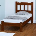 Ver imagem 1 de Cama De Solteiro Madeira Maciça Castanho Perola Nemargi