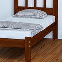 Ver imagem 3 de Cama De Solteiro Madeira Maciça Castanho Perola Nemargi