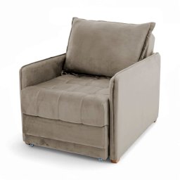 Poltrona Cama Reclinável Retrátil Viena Veludo Capuccino - Loja Sheep - 3