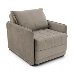 Poltrona Cama Reclinável Retrátil Viena Veludo Capuccino - Loja Sheep - 8